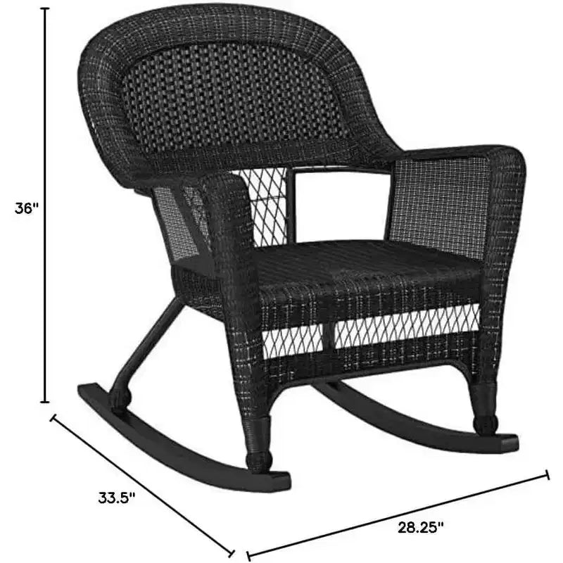 Chaise HomeStock Rocker Classic Comfort avec coussin – Lot de 2