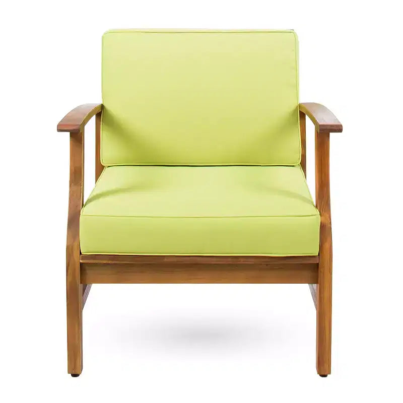 GDFStudio Abena Fauteuils de jardin en bois d'acacia avec coussins (lot de 4)