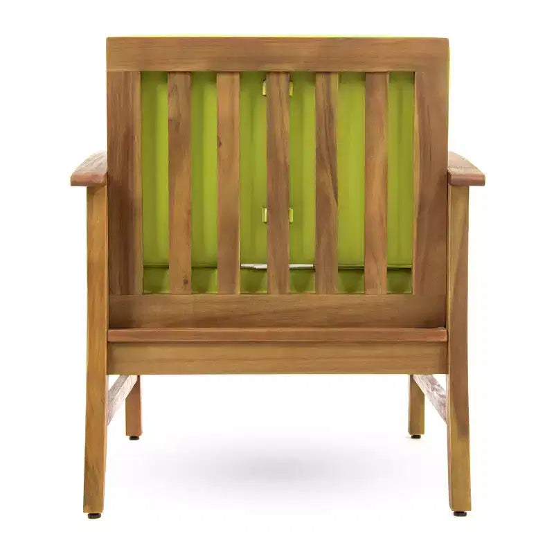 GDFStudio Abena Fauteuils de jardin en bois d'acacia avec coussins (lot de 4)