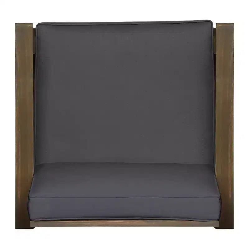 GDFStudio Abena Fauteuils de jardin en bois d'acacia avec coussins (lot de 4)