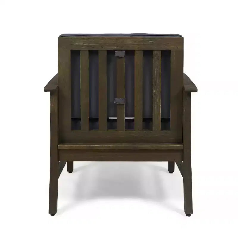 GDFStudio Abena Fauteuils de jardin en bois d'acacia avec coussins (lot de 4)