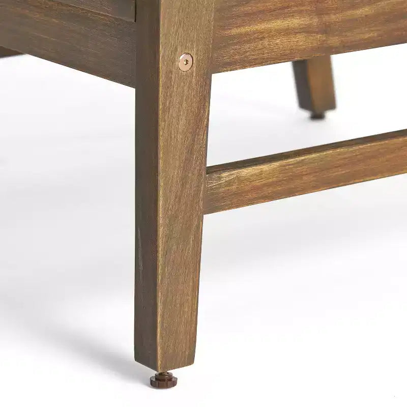 GDFStudio Abena Fauteuils de jardin en bois d'acacia avec coussins (lot de 4)