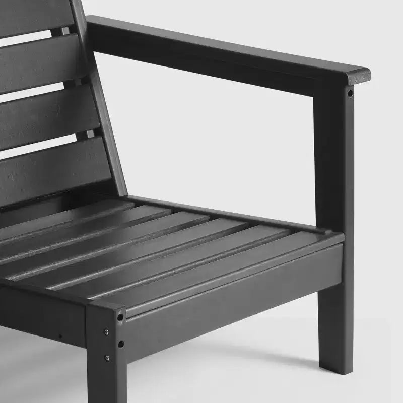 WestinTrends Avalon Fauteuil d'angle d'extérieur en PEHD, accoudoir à droite, avec coussins profonds