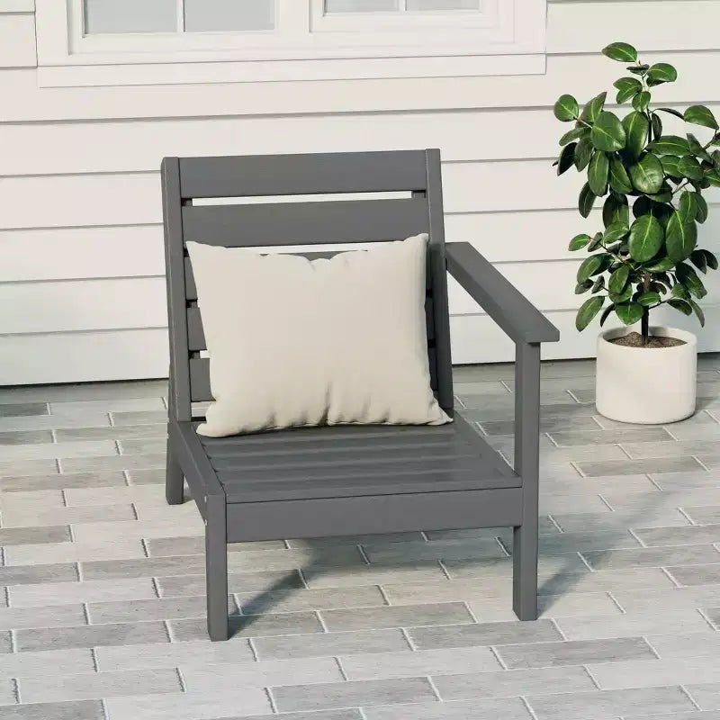 WestinTrends Avalon Fauteuil d'angle d'extérieur en PEHD, accoudoir à droite, avec coussins profonds