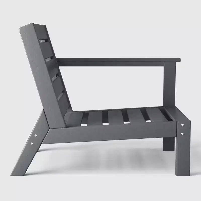 WestinTrends Avalon Fauteuil d'angle d'extérieur en PEHD, accoudoir à droite, avec coussins profonds