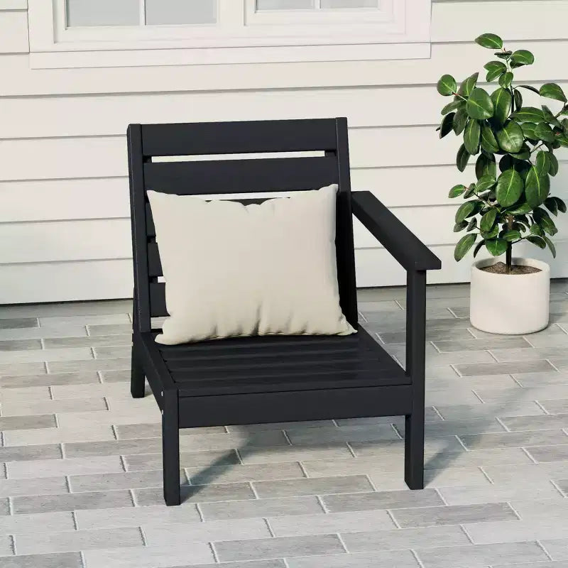 WestinTrends Avalon Fauteuil d'angle d'extérieur en PEHD, accoudoir à droite, avec coussins profonds