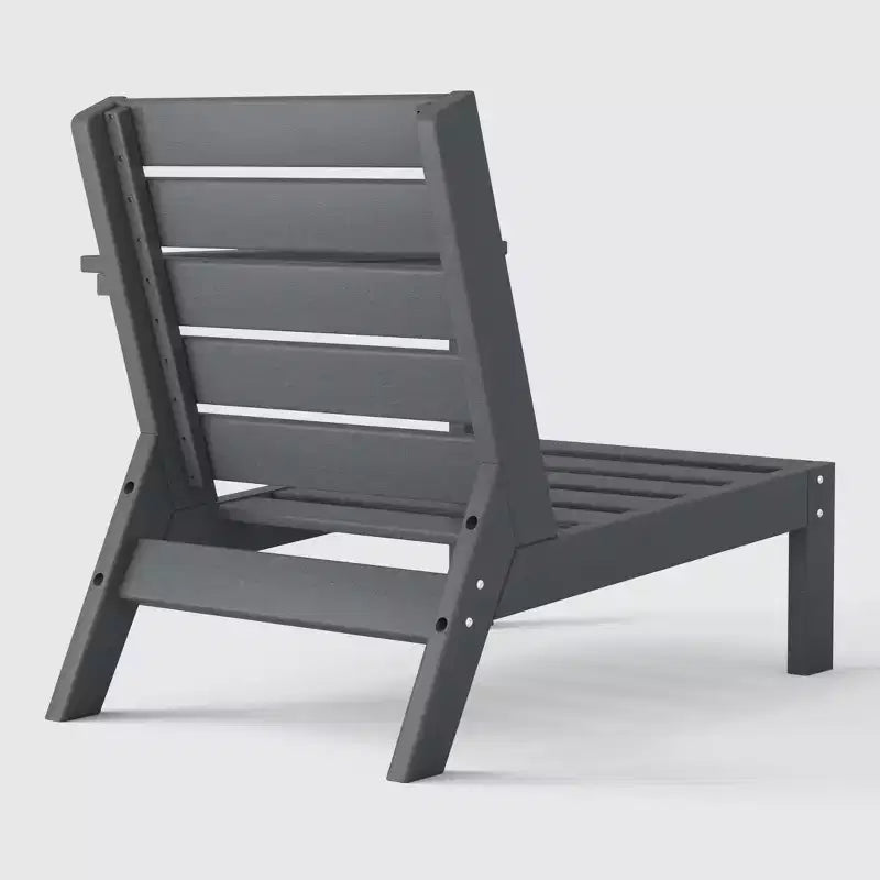 WestinTrends Avalon Fauteuil d'angle d'extérieur en PEHD, accoudoir à droite, avec coussins profonds
