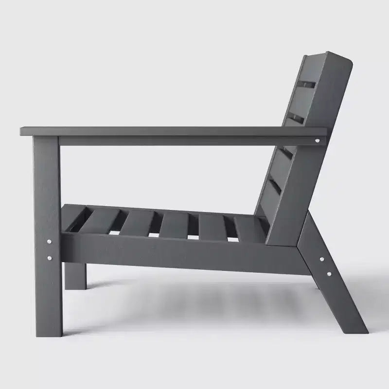 WestinTrends Avalon Fauteuil d'angle d'extérieur en PEHD, accoudoir à droite, avec coussins profonds