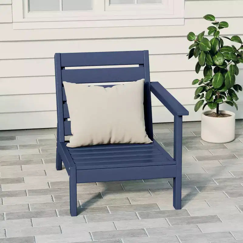 WestinTrends Avalon Fauteuil d'angle d'extérieur en PEHD, accoudoir à droite, avec coussins profonds