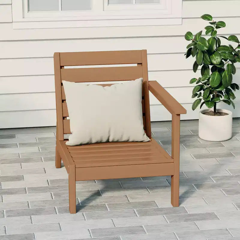 WestinTrends Avalon Fauteuil d'angle d'extérieur en PEHD, accoudoir à droite, avec coussins profonds