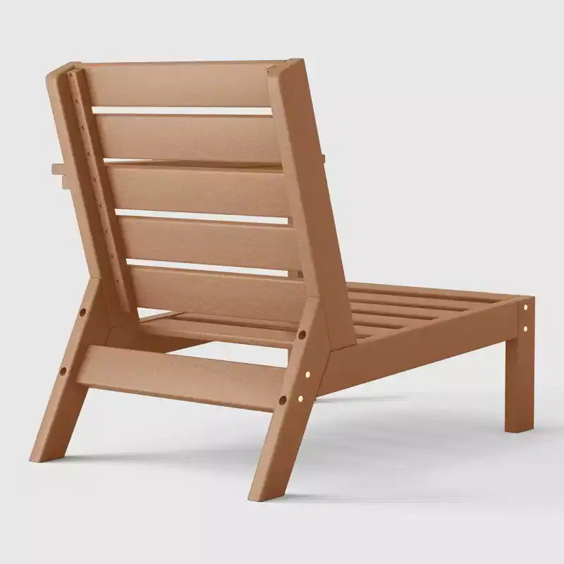 WestinTrends Avalon Fauteuil d'angle d'extérieur en PEHD, accoudoir à droite, avec coussins profonds