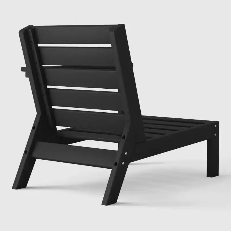 WestinTrends Avalon Fauteuil d'angle d'extérieur en PEHD, accoudoir à droite, avec coussins profonds