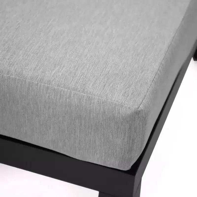 LeisureMod Canapé d'angle 2 places rembourré en polyester avec cadre en aluminium et coussin amovible Collection Hamilton