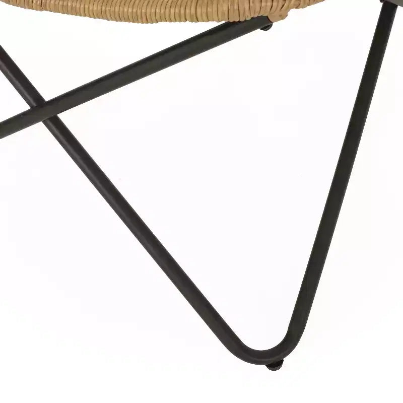 GDFStudio Juan Chaises d'appoint d'extérieur en osier et fer (lot de 2)