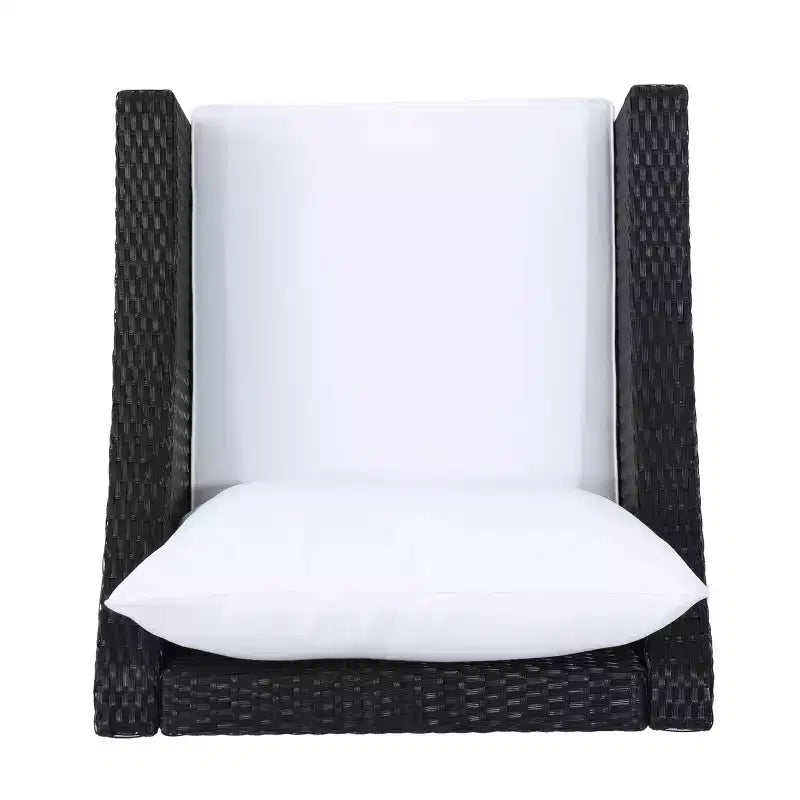 GDFStudio Vincent - Fauteuils de jardin en osier avec coussins (Lot de 2)