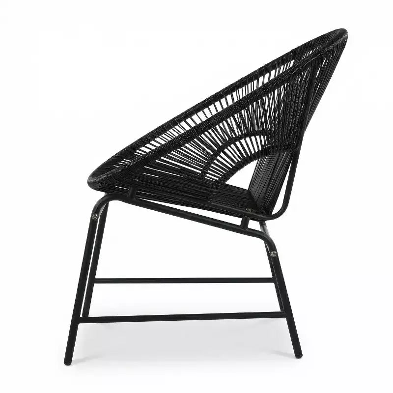 Fauteuils de jardin GDFStudio Carver en rotin synthétique tressé de style Acapulco (lot de 2)