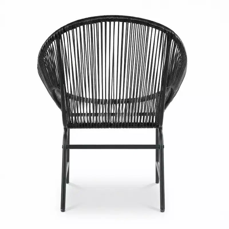 Fauteuils de jardin GDFStudio Carver en rotin synthétique tressé de style Acapulco (lot de 2)