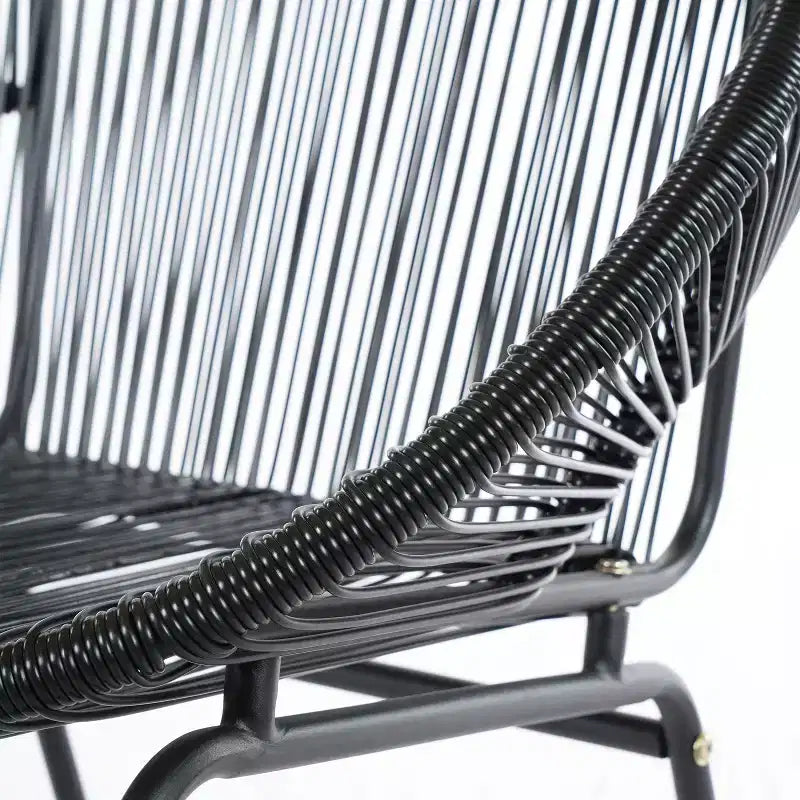 Fauteuils de jardin GDFStudio Carver en rotin synthétique tressé de style Acapulco (lot de 2)