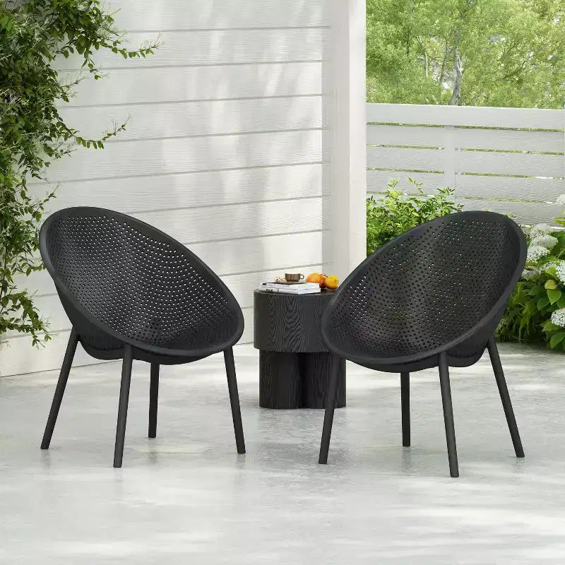 GDFStudio Harrah Chaise d'appoint d'extérieur à pignon en polypropylène