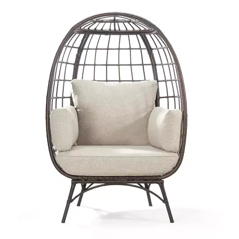 Chaise de patio œuf UPTIOT avec coussins
