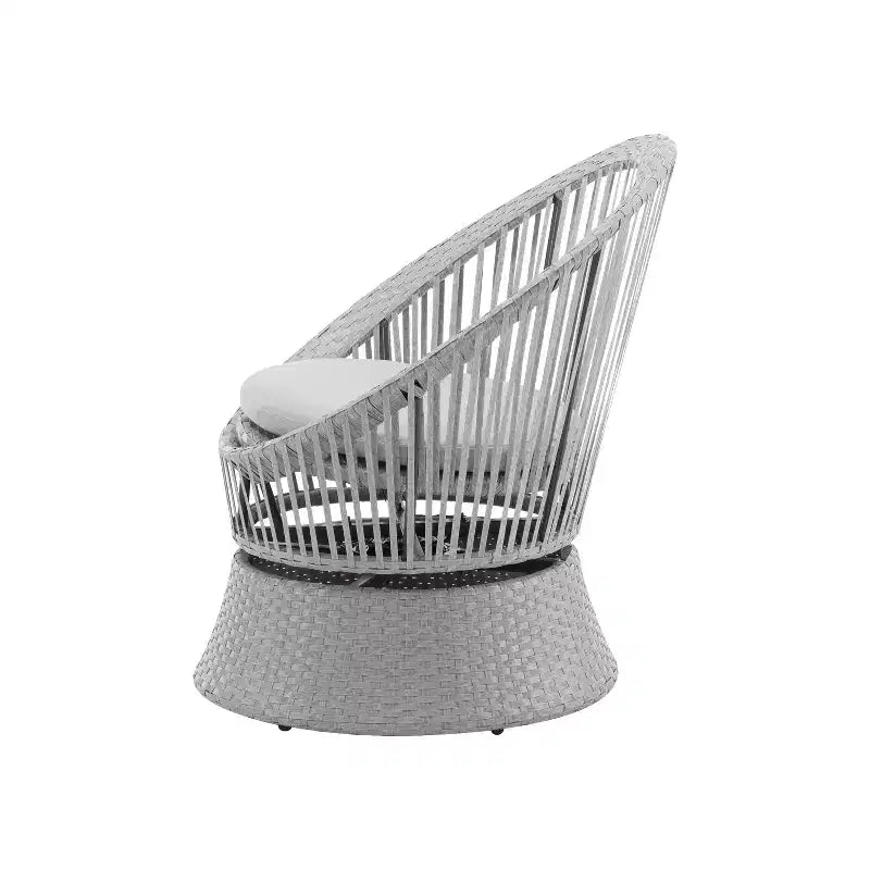 Christopher Knight Home Acheson Fauteuil d'appoint moderne en rotin et fer forgé pour l'extérieur