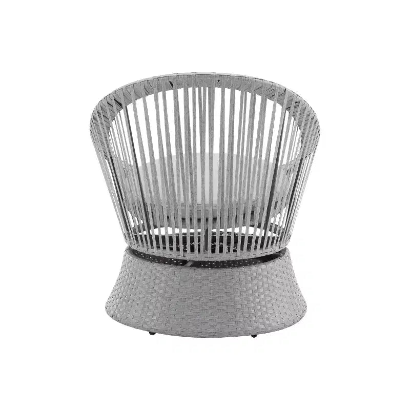 Christopher Knight Home Acheson Fauteuil d'appoint moderne en rotin et fer forgé pour l'extérieur