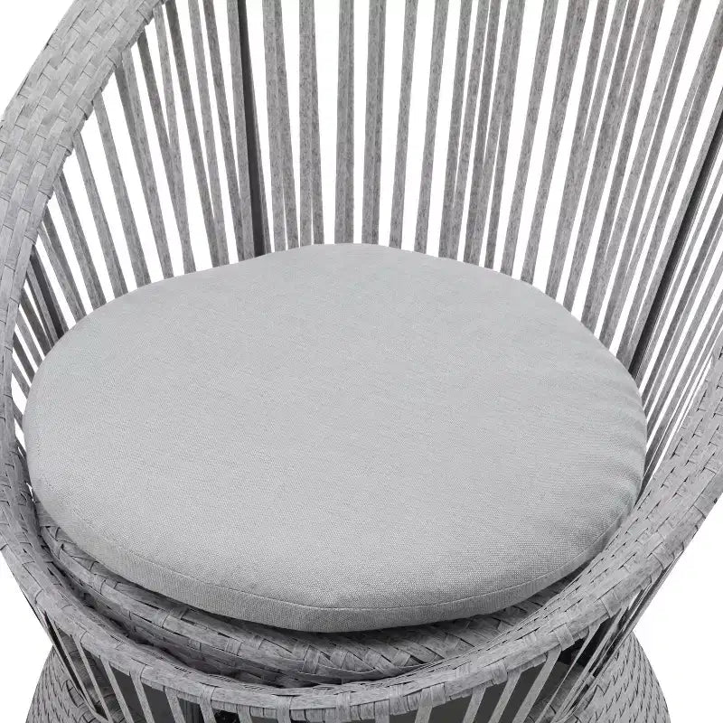 Christopher Knight Home Acheson Fauteuil d'appoint moderne en rotin et fer forgé pour l'extérieur