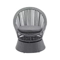 Christopher Knight Home Acheson Modern Outdoor Rattan and Iron Upholstered Accent Chair