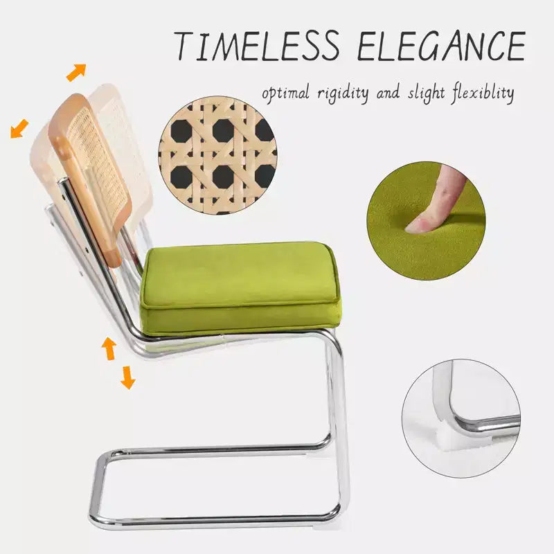 UPTIOT Chaise d'appoint en velours (Lot de 2)