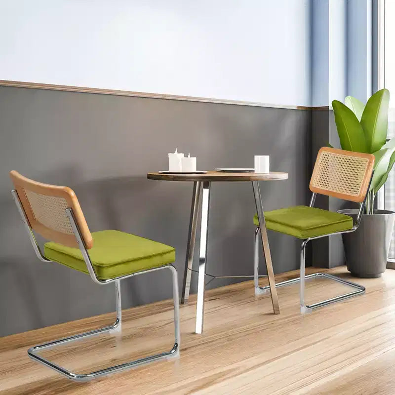 UPTIOT Chaise d'appoint en velours (Lot de 2)