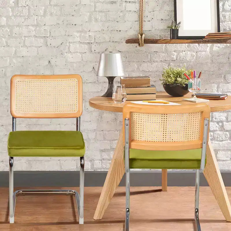 UPTIOT Chaise d'appoint en velours (Lot de 2)