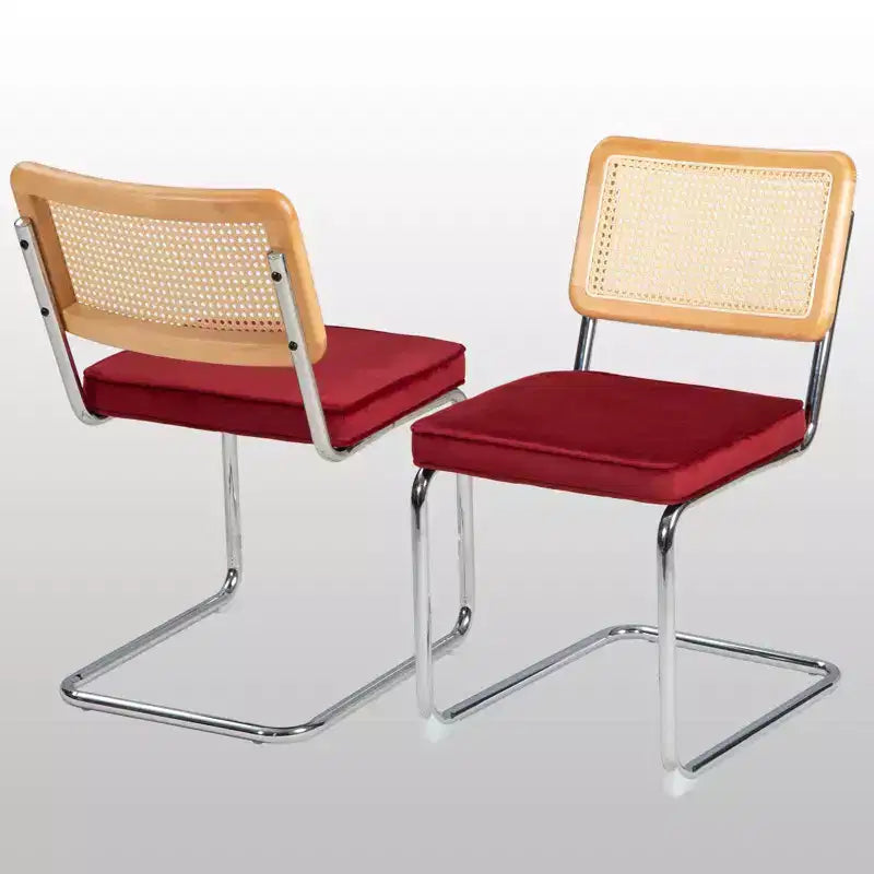 UPTIOT Chaise d'appoint en velours (Lot de 2)