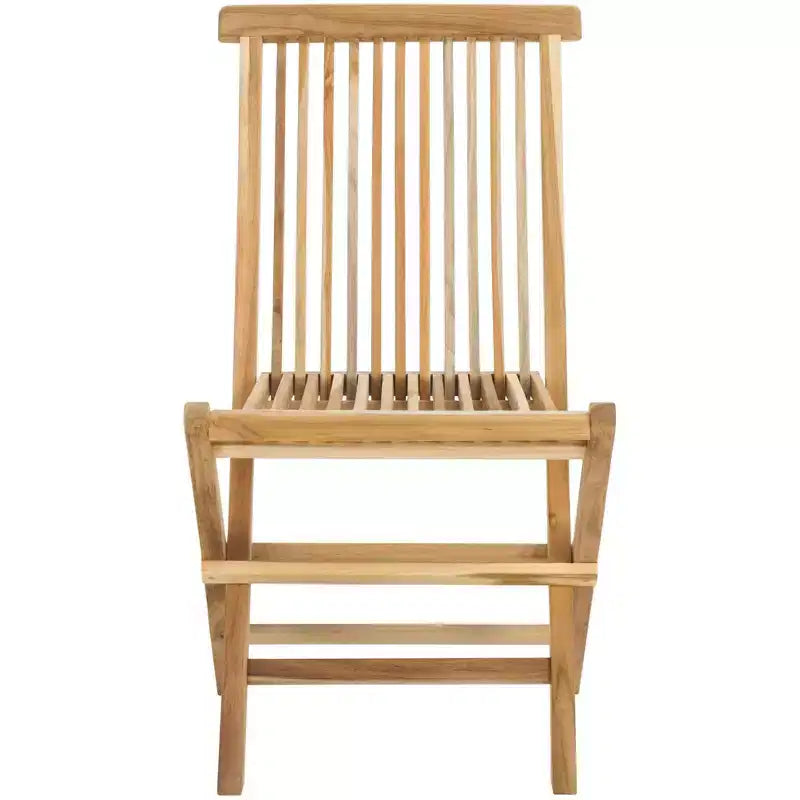 Lot de 2 chaises pliantes Marcus en teck pour l'intérieur/l'extérieur - PAT6600 - Naturel - Safavieh