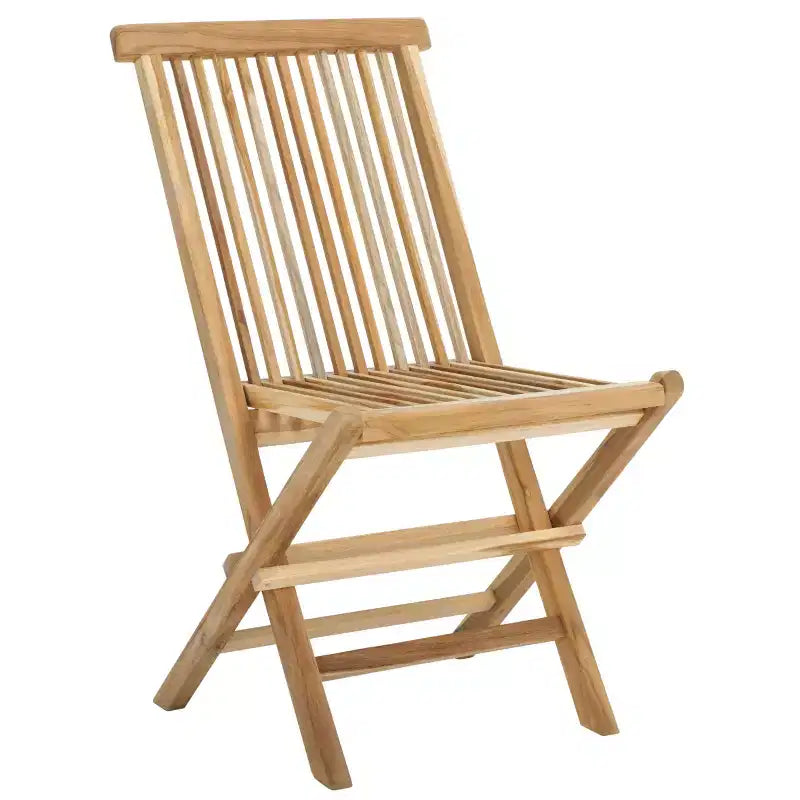 Lot de 2 chaises pliantes Marcus en teck pour l'intérieur/l'extérieur - PAT6600 - Naturel - Safavieh