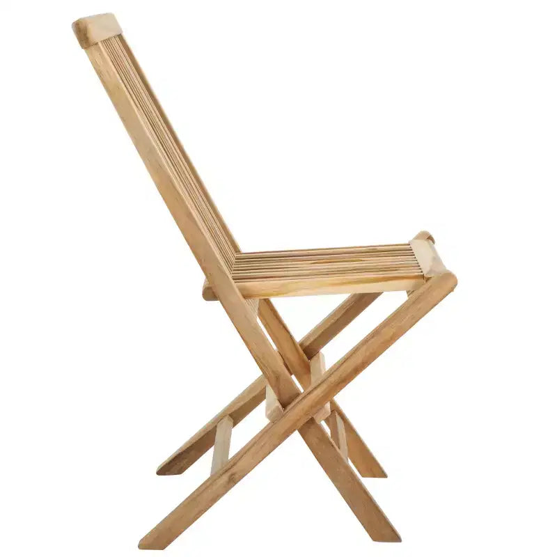 Lot de 2 chaises pliantes Marcus en teck pour l'intérieur/l'extérieur - PAT6600 - Naturel - Safavieh