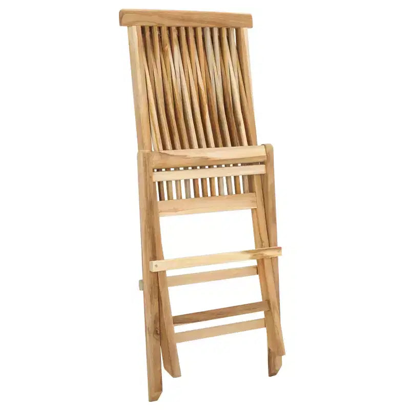 Lot de 2 chaises pliantes Marcus en teck pour l'intérieur/l'extérieur - PAT6600 - Naturel - Safavieh