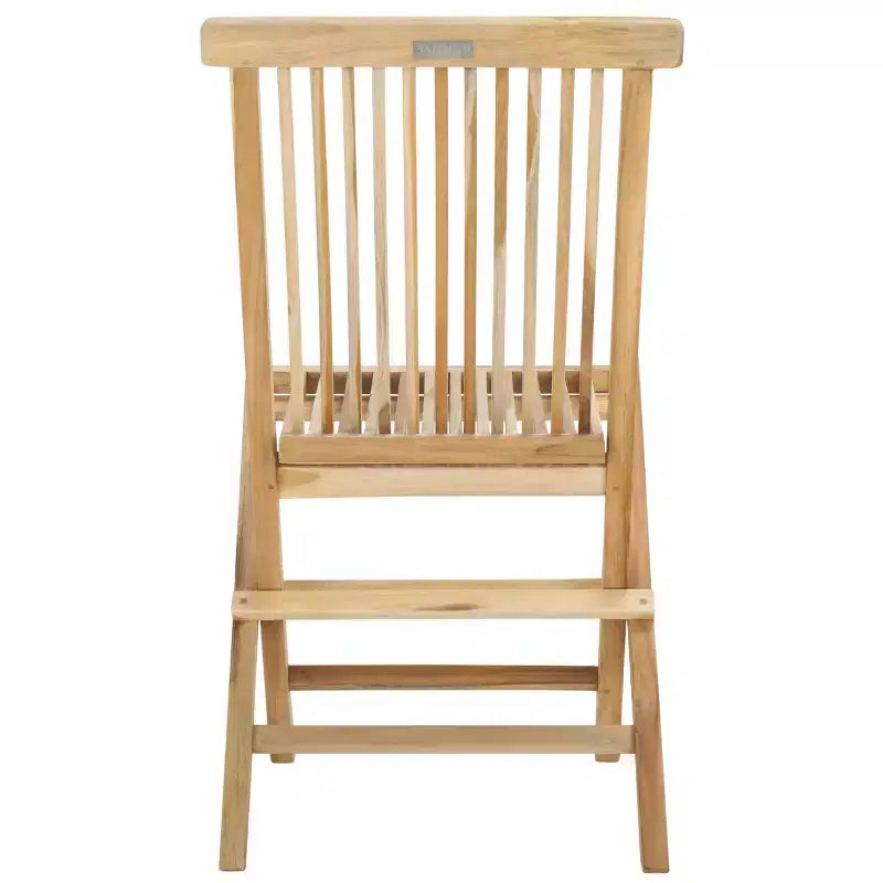Lot de 2 chaises pliantes Marcus en teck pour l'intérieur/l'extérieur - PAT6600 - Naturel - Safavieh