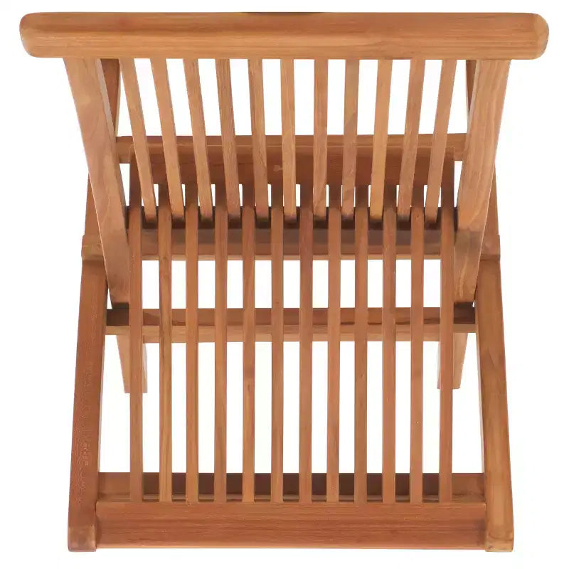 Chaise pliante en teck massif Holly, intérieur/extérieur (lot de 2) - PAT6503 - Naturel - Safavieh