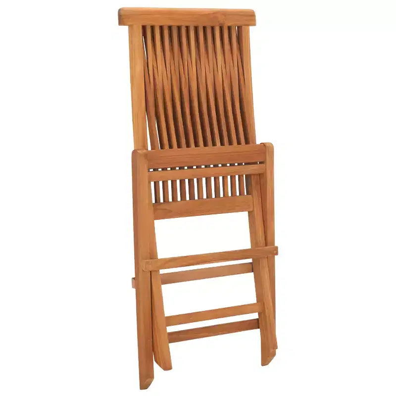 Chaise pliante en teck massif Holly, intérieur/extérieur (lot de 2) - PAT6503 - Naturel - Safavieh