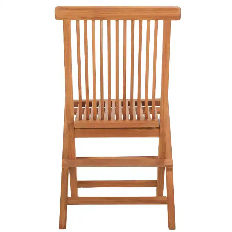 Chaise pliante en teck massif Holly, intérieur/extérieur (lot de 2) - PAT6503 - Naturel - Safavieh