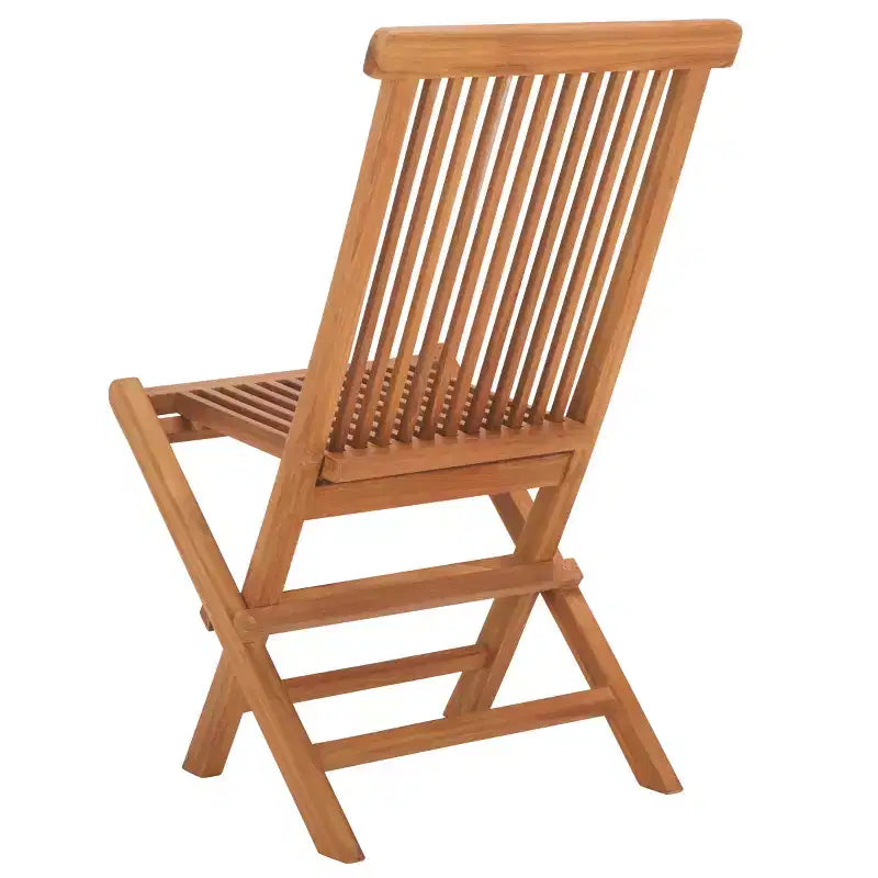 Chaise pliante en teck massif Holly, intérieur/extérieur (lot de 2) - PAT6503 - Naturel - Safavieh
