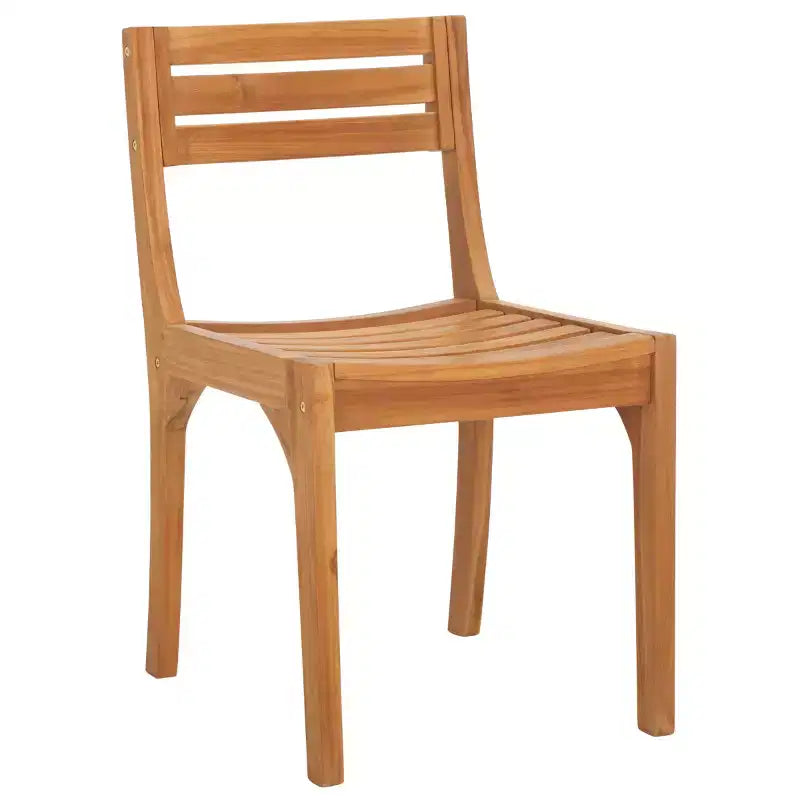 Chaise Anna en teck massif intérieur/extérieur (lot de 2) - PAT6502 - Naturel - Safavieh