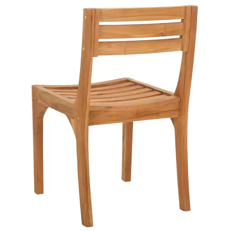 Chaise Anna en teck massif intérieur/extérieur (lot de 2) - PAT6502 - Naturel - Safavieh