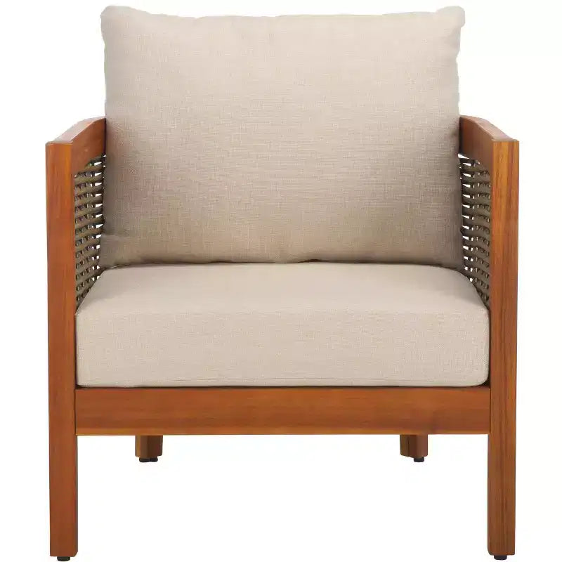 Chaise de patio Amanda intérieur/extérieur (ensemble de 2) - PAT7089 - Naturel/Taupe - Safavieh
