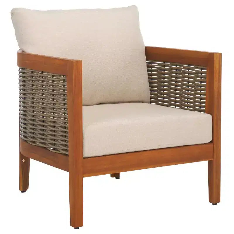 Chaise de patio Amanda intérieur/extérieur (ensemble de 2) - PAT7089 - Naturel/Taupe - Safavieh