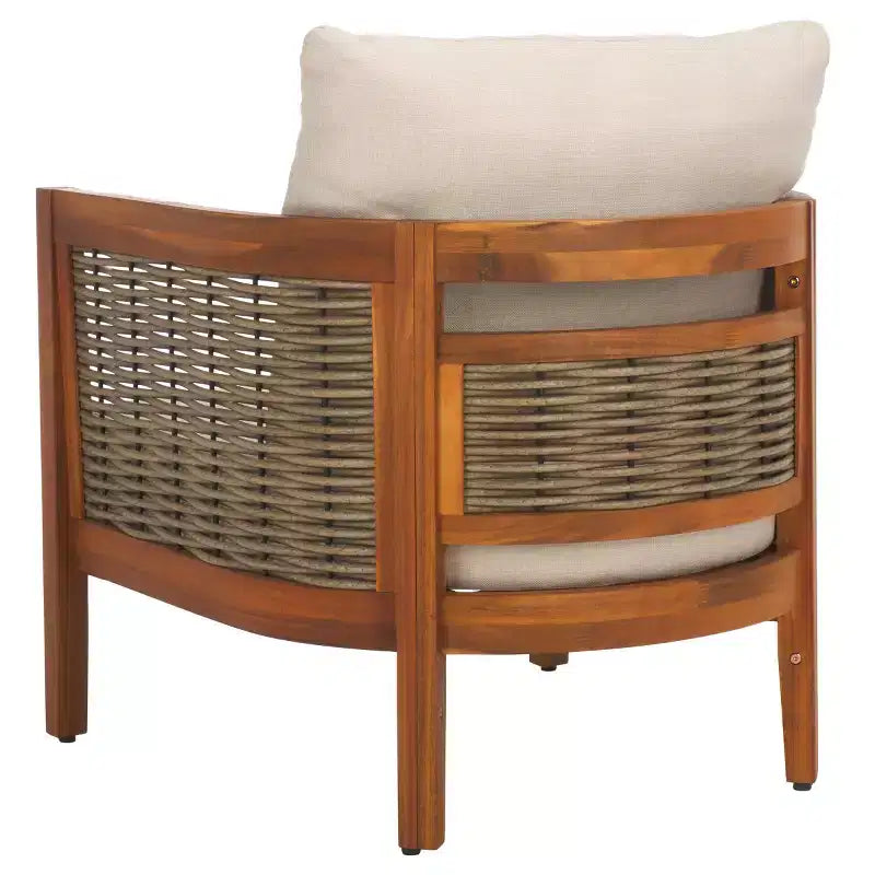 Chaise de patio Amanda intérieur/extérieur (ensemble de 2) - PAT7089 - Naturel/Taupe - Safavieh