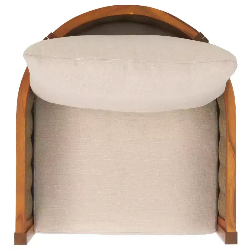 Chaise de patio Amanda intérieur/extérieur (ensemble de 2) - PAT7089 - Naturel/Taupe - Safavieh