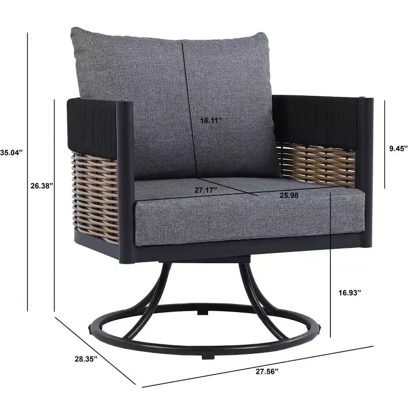 Chaise pivotante Harrison pour l'intérieur/l'extérieur - PAT7743 - Safavieh