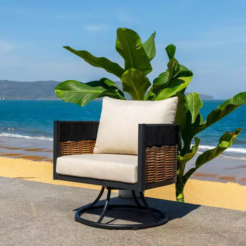 Chaise pivotante Harrison pour l'intérieur/l'extérieur - PAT7743 - Safavieh
