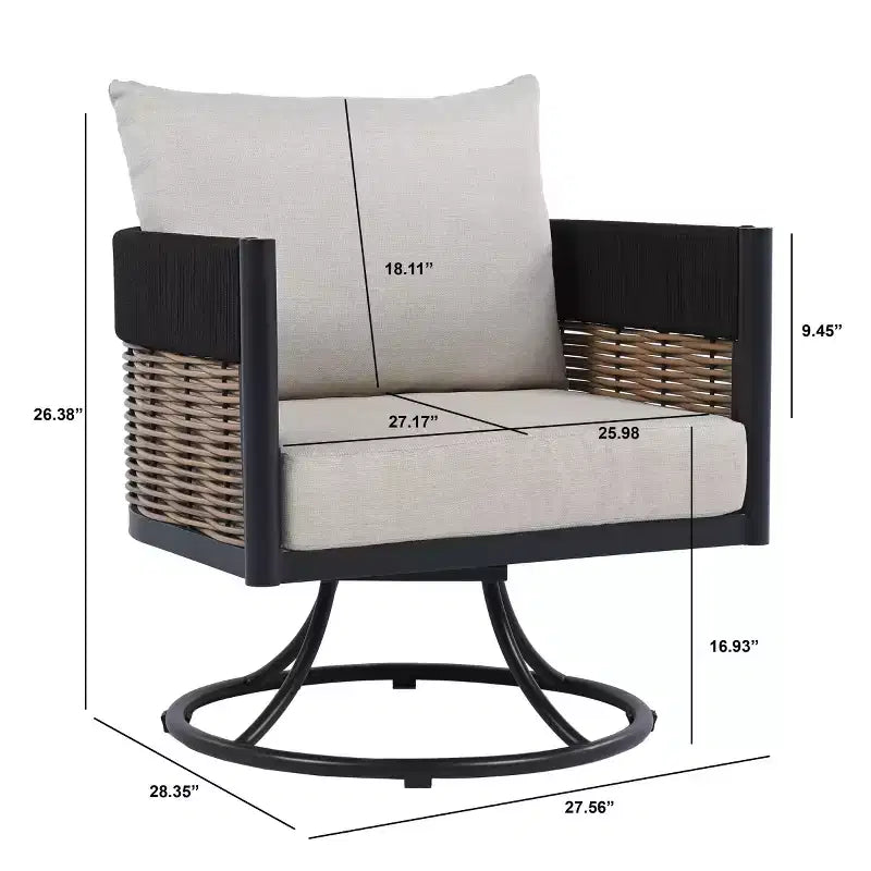 Chaise pivotante Harrison pour l'intérieur/l'extérieur - PAT7743 - Safavieh
